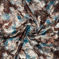 LaVante Fashion Brown Abstract Digital Print Japan Satin Fabric