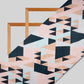 LaVante Fashion Peach Geometrical Digital Print Japan Satin Fabric