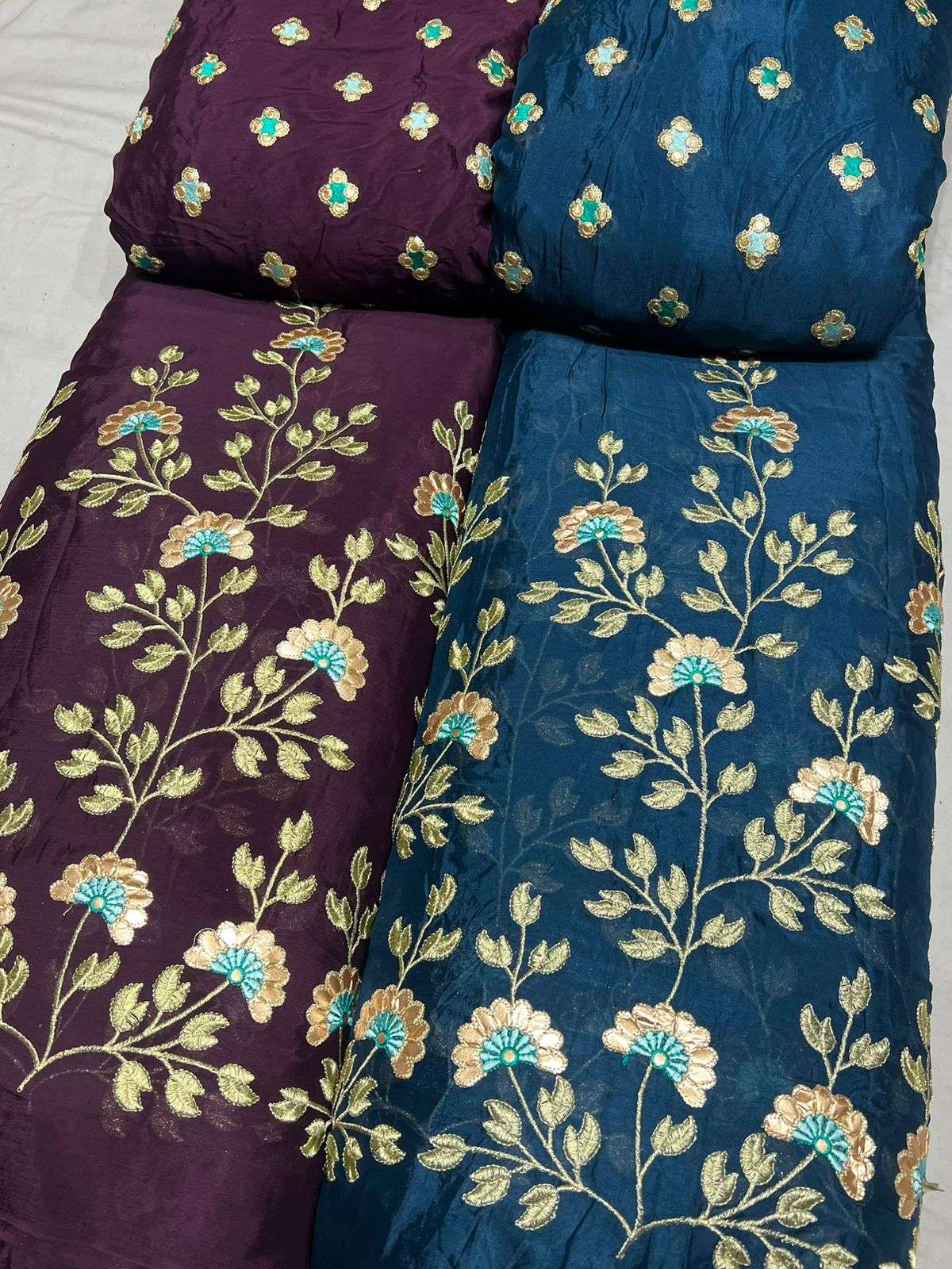 LaVante Fashion A17 Real Chinon Fabric with Gota Patti Embroidery work