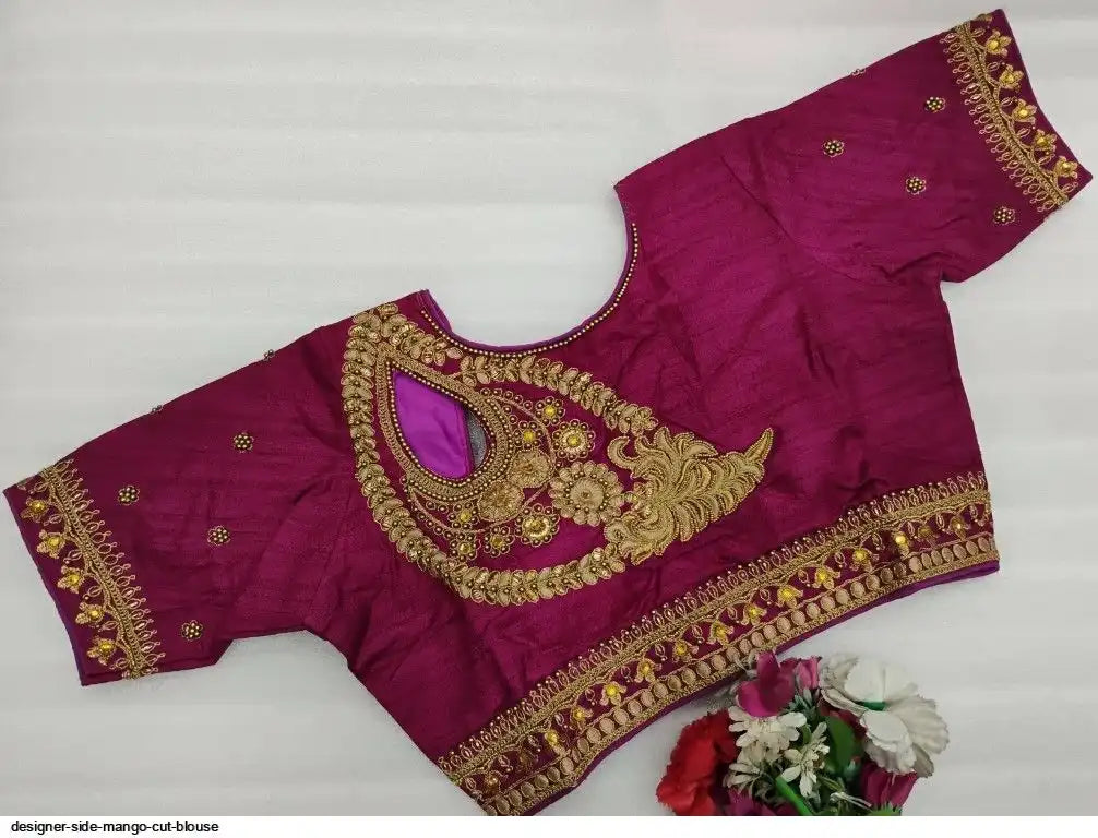 DESIGNER SIDE MANGO CUT BLOUSE