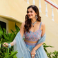 Premium Light Blue Lehenga Set with Elegant Net Dupatta