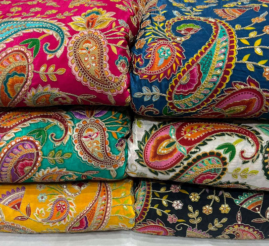 LaVante Fashion A17 Real Chinon Fabric with Gota Patti Embroidery work