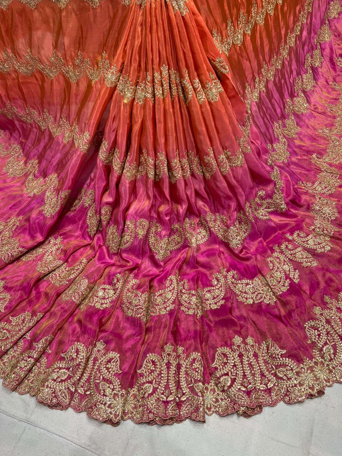LaVante Fashion A514 Tilla Zari Embroidery Work Designer Tissue Fabric