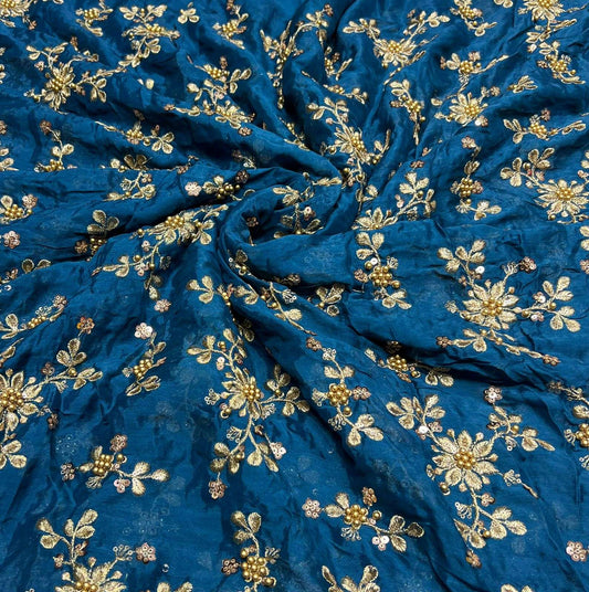 LaVante Fashion A57 Pure Chinon Fabric with Handwork Jaal Embroidery