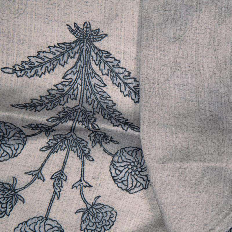 LaVante Fashion Light Grey Mugal Floral Digital Print Gerogette Satin Fabric
