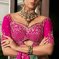 Sage Green Brocade Silk Lehenga Set with Intricate Embellishments - LaVante Fashion