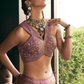 Delicate Lilac Silk Bridal Lehenga Choli with Exquisite Embroidery - LaVante Fashion