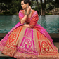 Lehenga Choli de seda de diseñador en color azul turquesa, lista para usar, con brillo y detalles de espejo