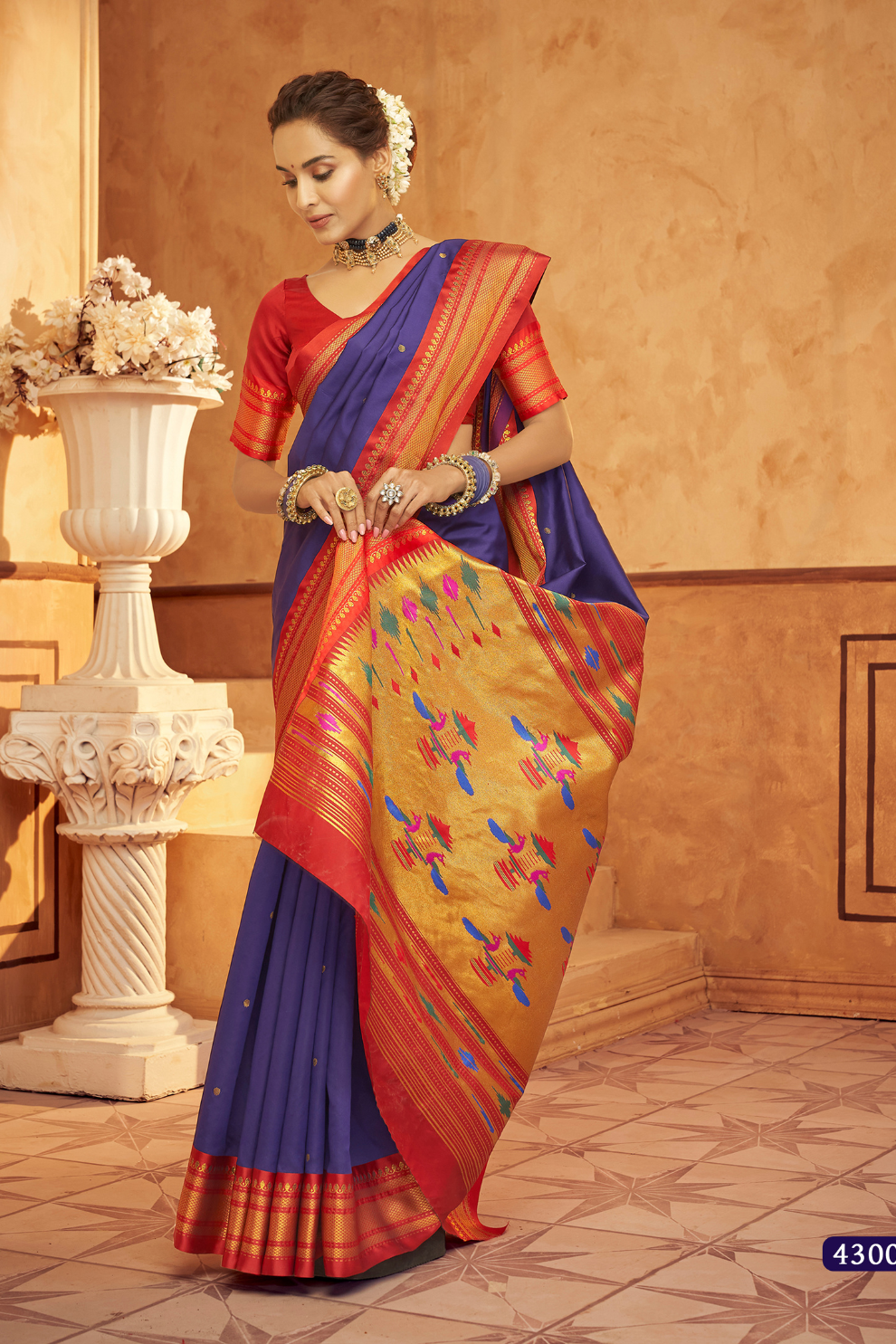 Pure Paithani Silk Saree with Traditional Zari Weaving