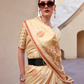 Pure Satin Saree with Elegant Copper Zari Weaving - LaVante Fashion