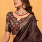 Soft Dola Silk with Foil Print and Dusty Tone Matching - LaVante Fashion
