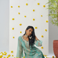 Firozi Crush Embroidered Salwar Kameez for Ceremonial Wear