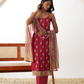 Designer Rani Pink Organza Salwar Kameez for Special Occasions