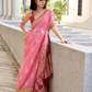 Rayon Silk Saree with Traditional Ikkat Weaving - LaVante Fashion