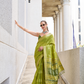 Rayon Silk Saree with Traditional Ikkat Weaving - LaVante Fashion