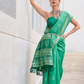 Rayon Silk Saree with Traditional Ikkat Weaving - LaVante Fashion