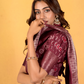 Soft Dola Silk with Foil Print and Dusty Tone Matching - LaVante Fashion