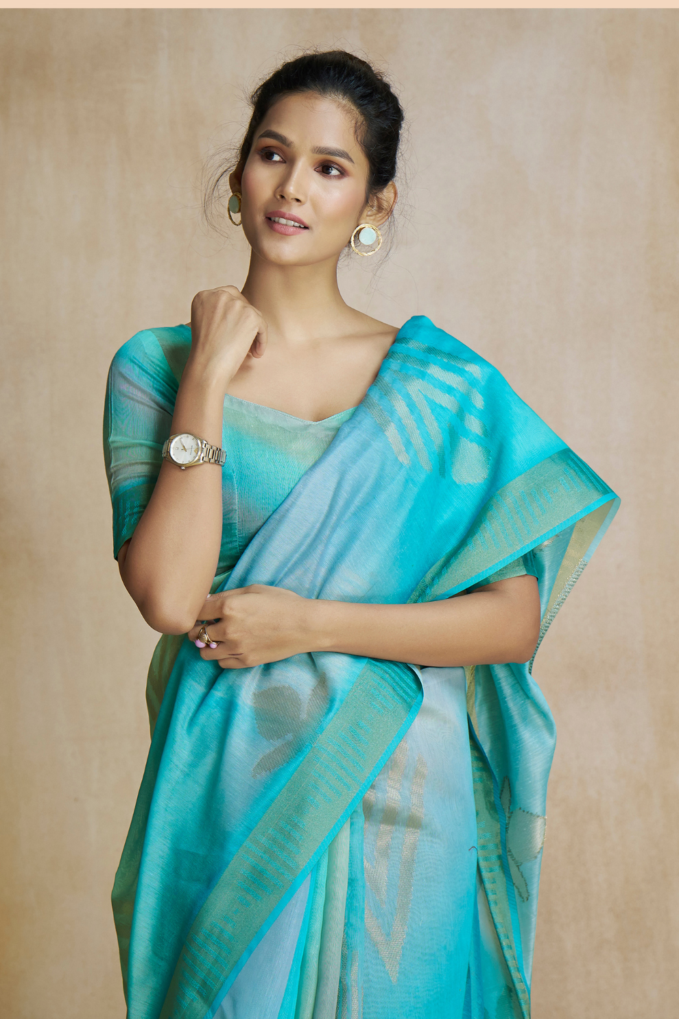 Elegant Fancy Modal Cotton Drape with Digital Art Print - LaVante Fashion