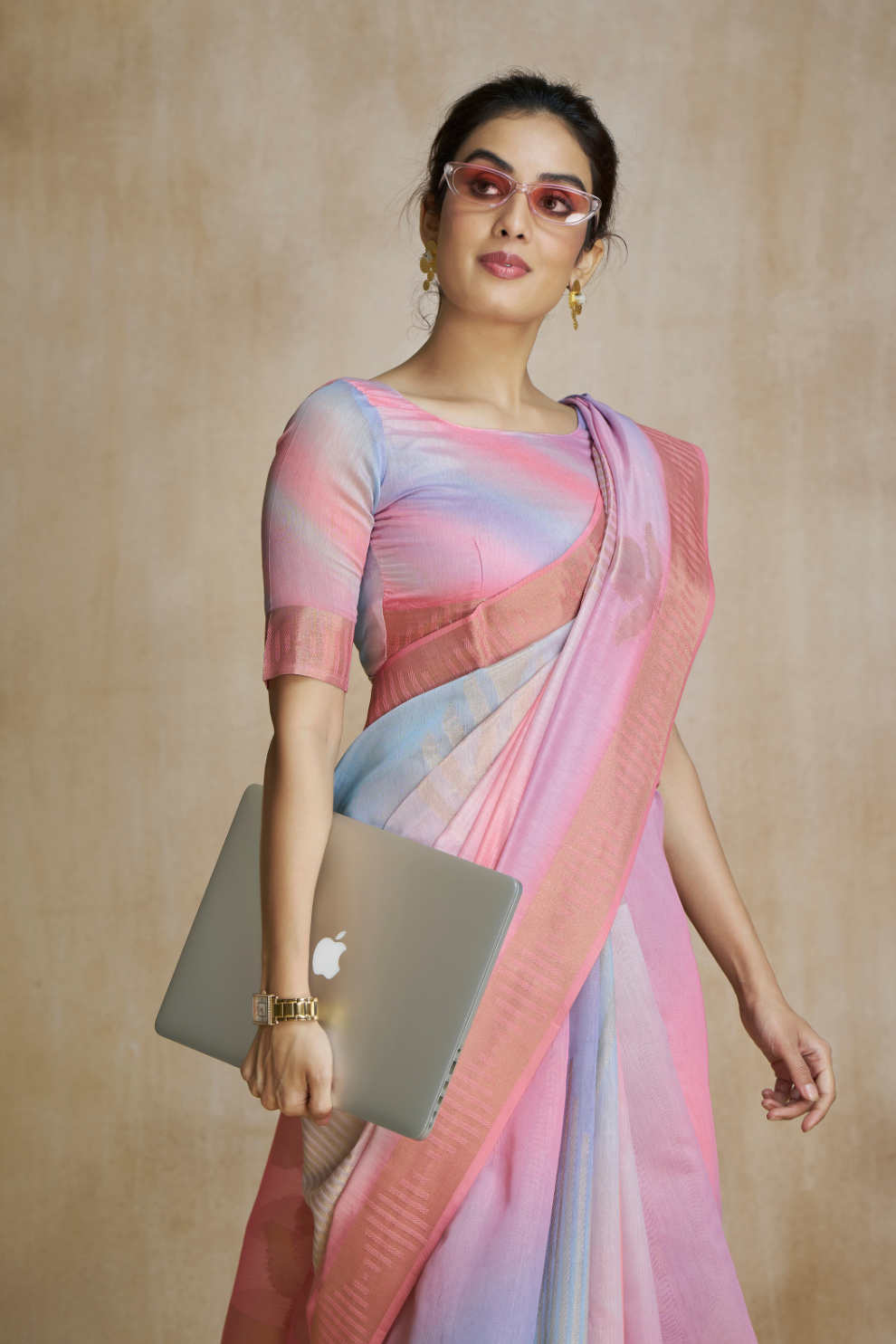Elegant Fancy Modal Cotton Drape with Digital Art Print - LaVante Fashion