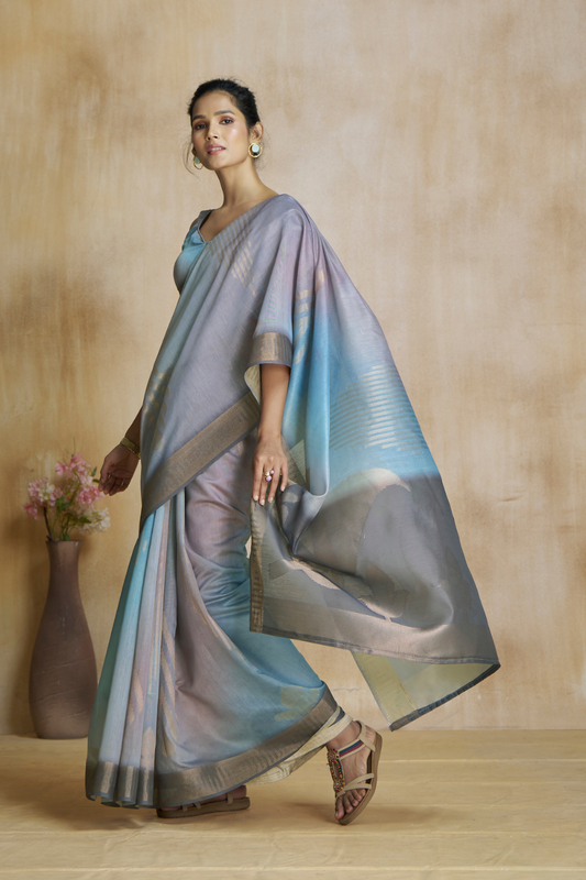 Elegant Fancy Modal Cotton Drape with Digital Art Print - LaVante Fashion