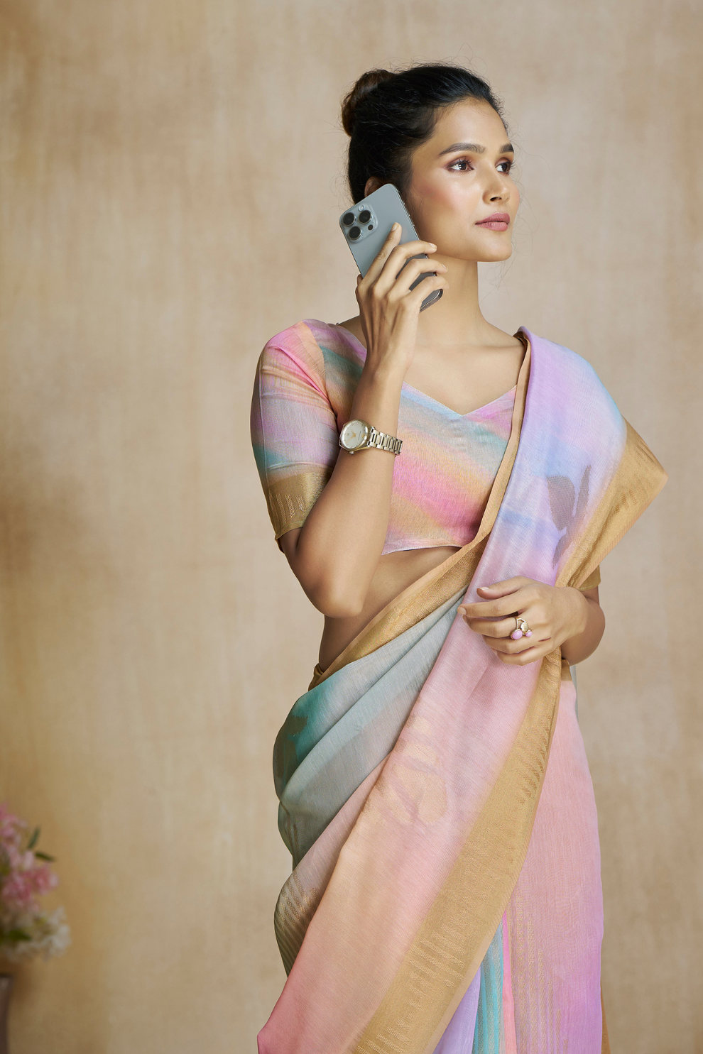 Elegant Fancy Modal Cotton Drape with Digital Art Print - LaVante Fashion