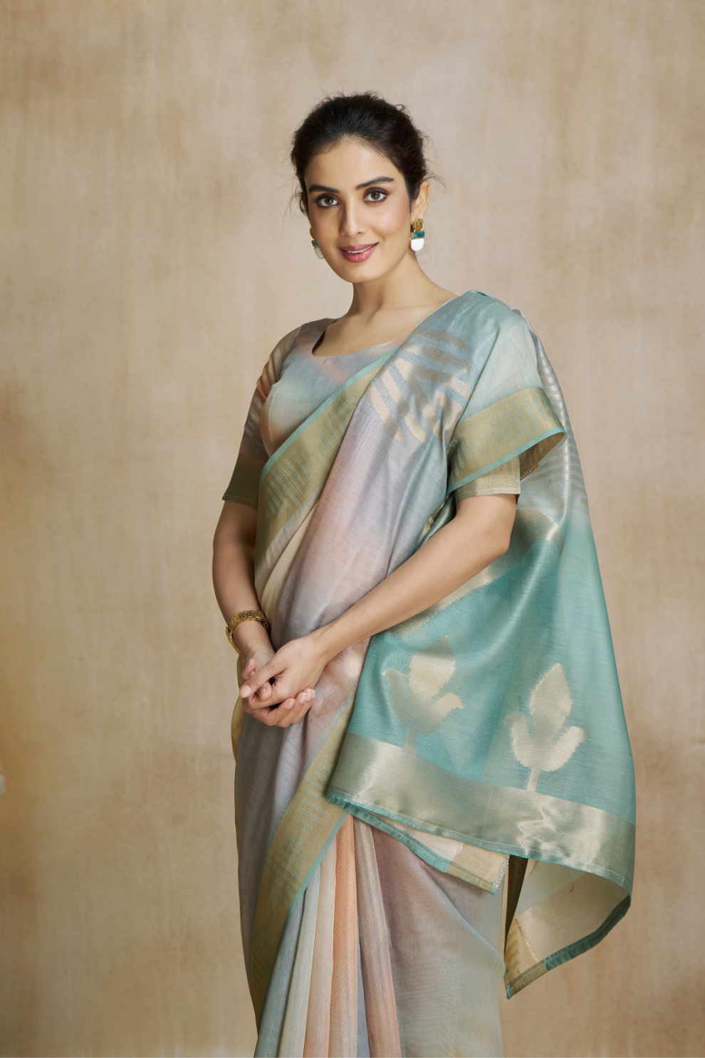 Elegant Fancy Modal Cotton Drape with Digital Art Print - LaVante Fashion