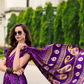 Premium Japan Satin Silk Saree – Smooth, Heavy-Drape & Luxurious Feel - LaVante Fashion