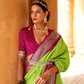 Artisanal Patola Silk Saree with Elegant Tassel Touch