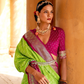 Artisanal Patola Silk Saree with Elegant Tassel Touch