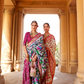 Artisanal Patola Silk Saree with Elegant Tassel Touch