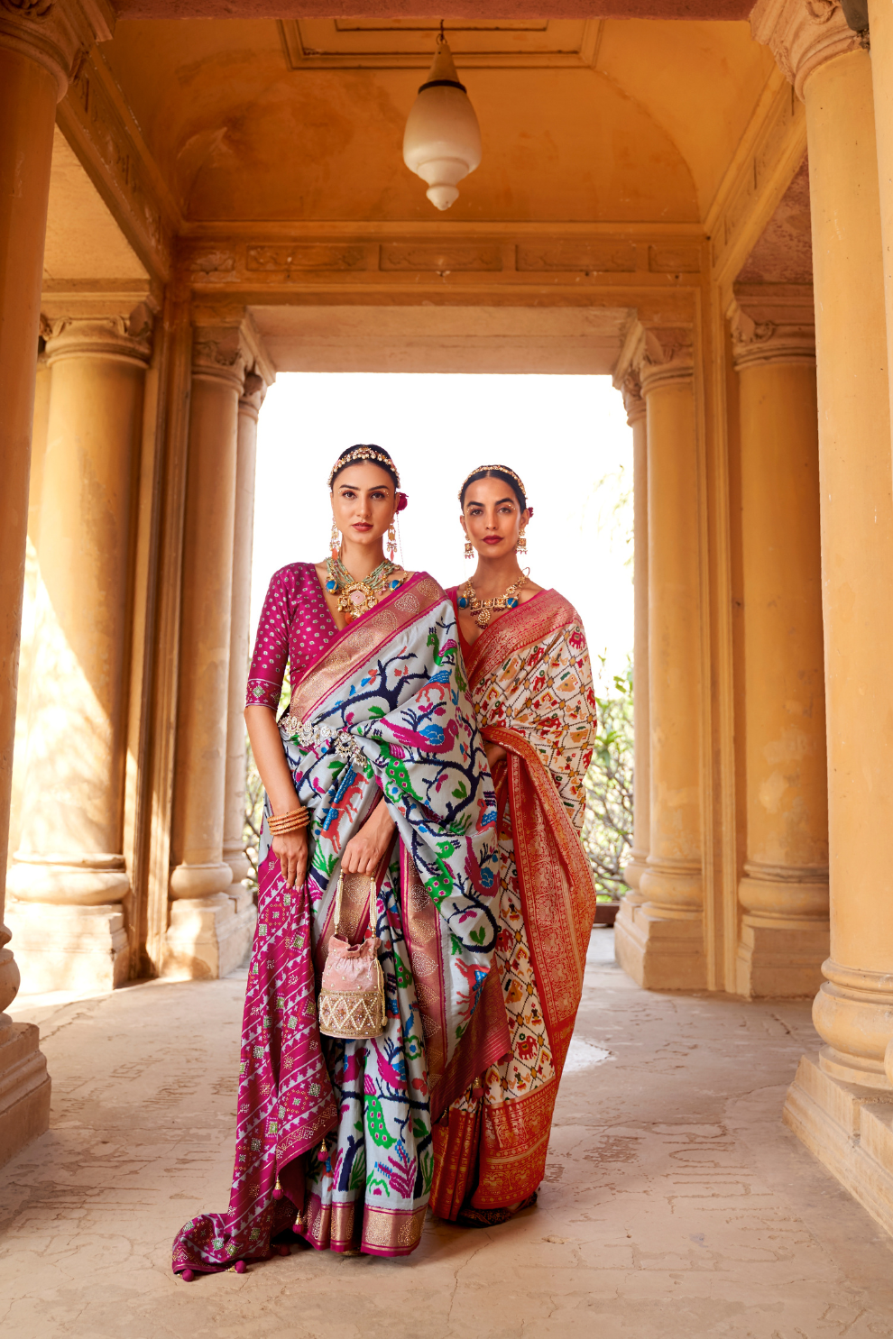 Artisanal Patola Silk Saree with Elegant Tassel Touch