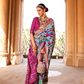 Artisanal Patola Silk Saree with Elegant Tassel Touch