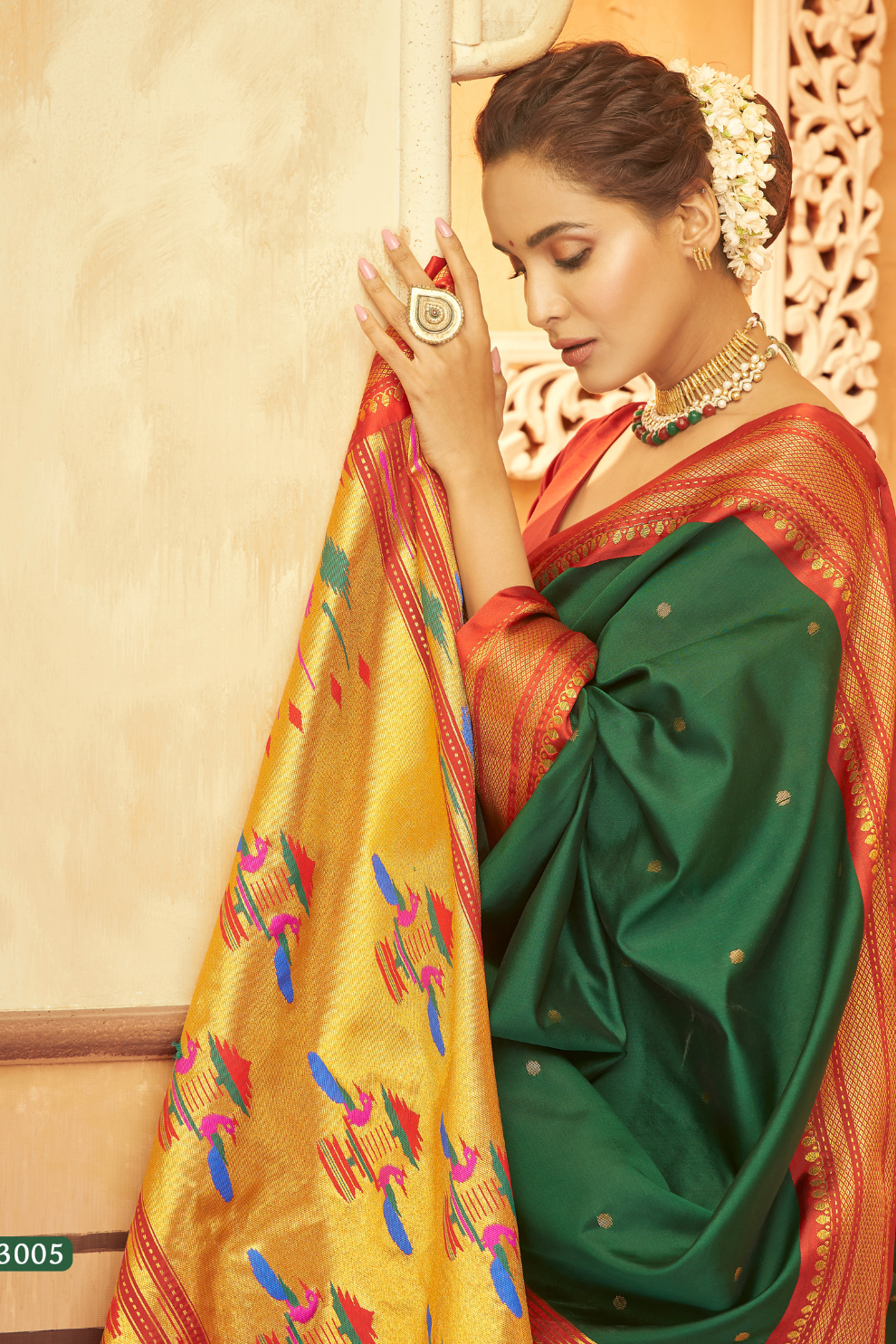 Pure Paithani Silk Saree with Traditional Zari Weaving