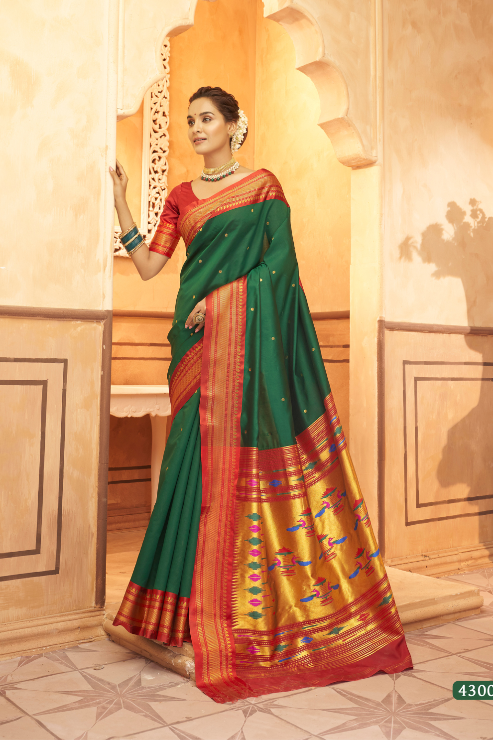 Pure Paithani Silk Saree with Traditional Zari Weaving