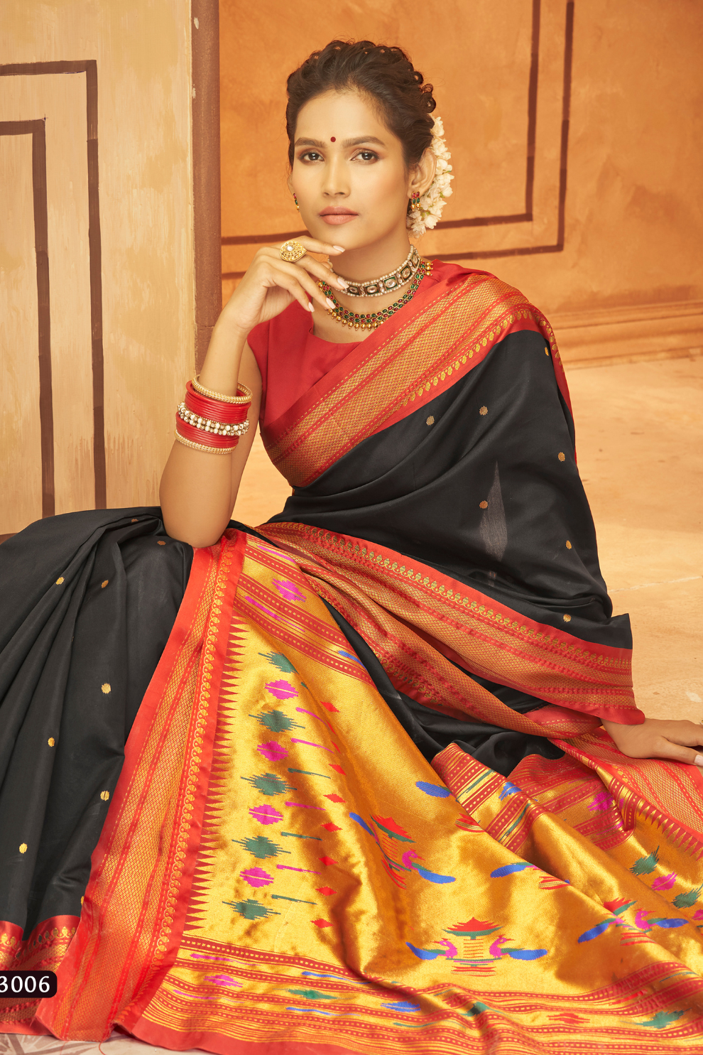 Pure Paithani Silk Saree with Traditional Zari Weaving