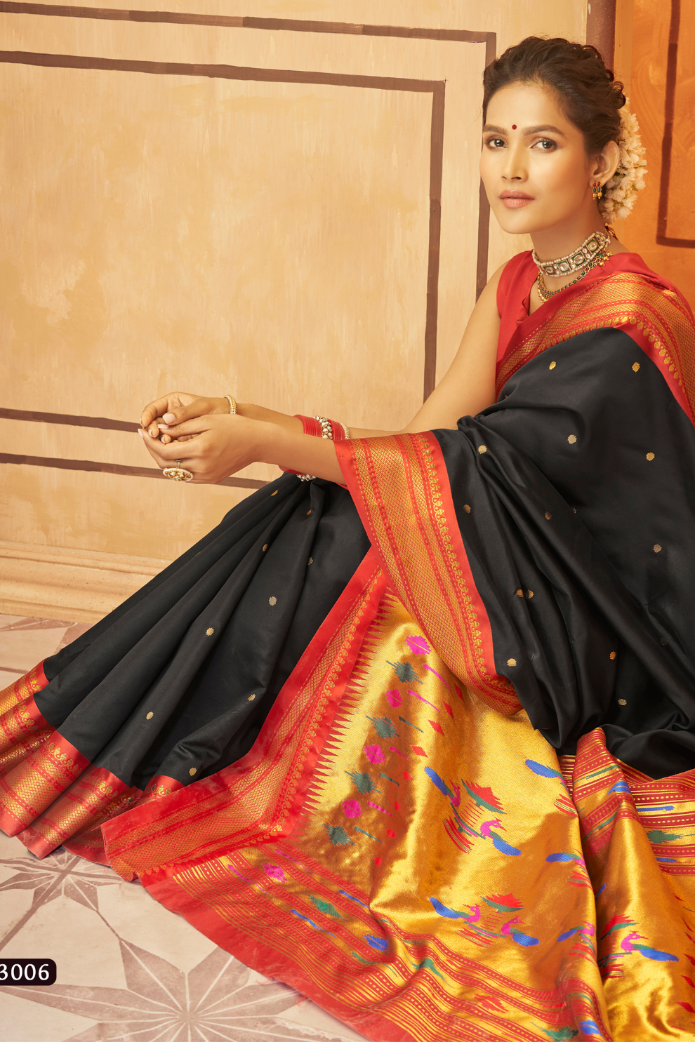 Pure Paithani Silk Saree with Traditional Zari Weaving