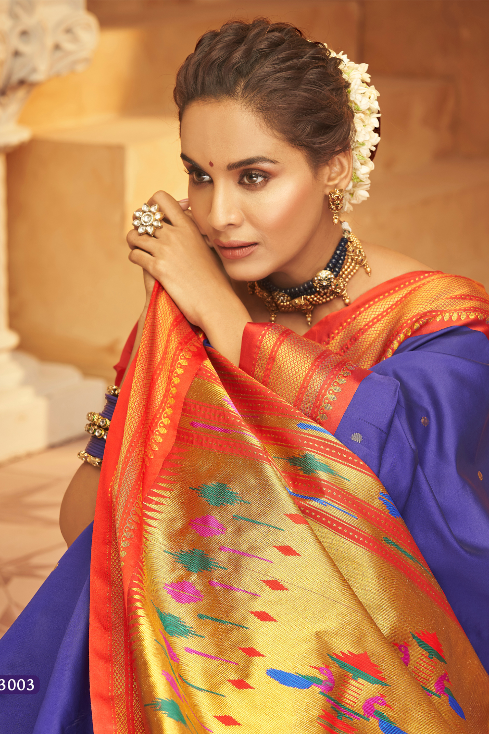 Pure Paithani Silk Saree with Traditional Zari Weaving