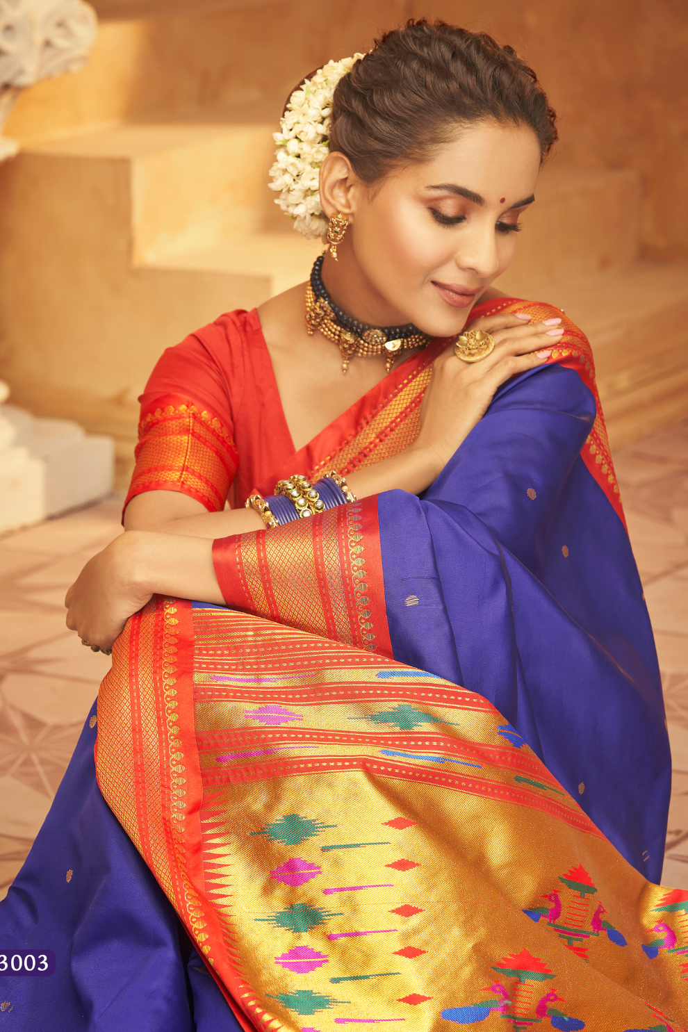 Pure Paithani Silk Saree with Traditional Zari Weaving