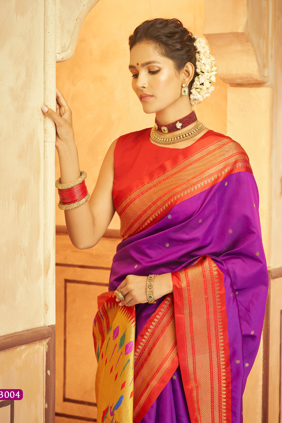 Pure Paithani Silk Saree with Traditional Zari Weaving