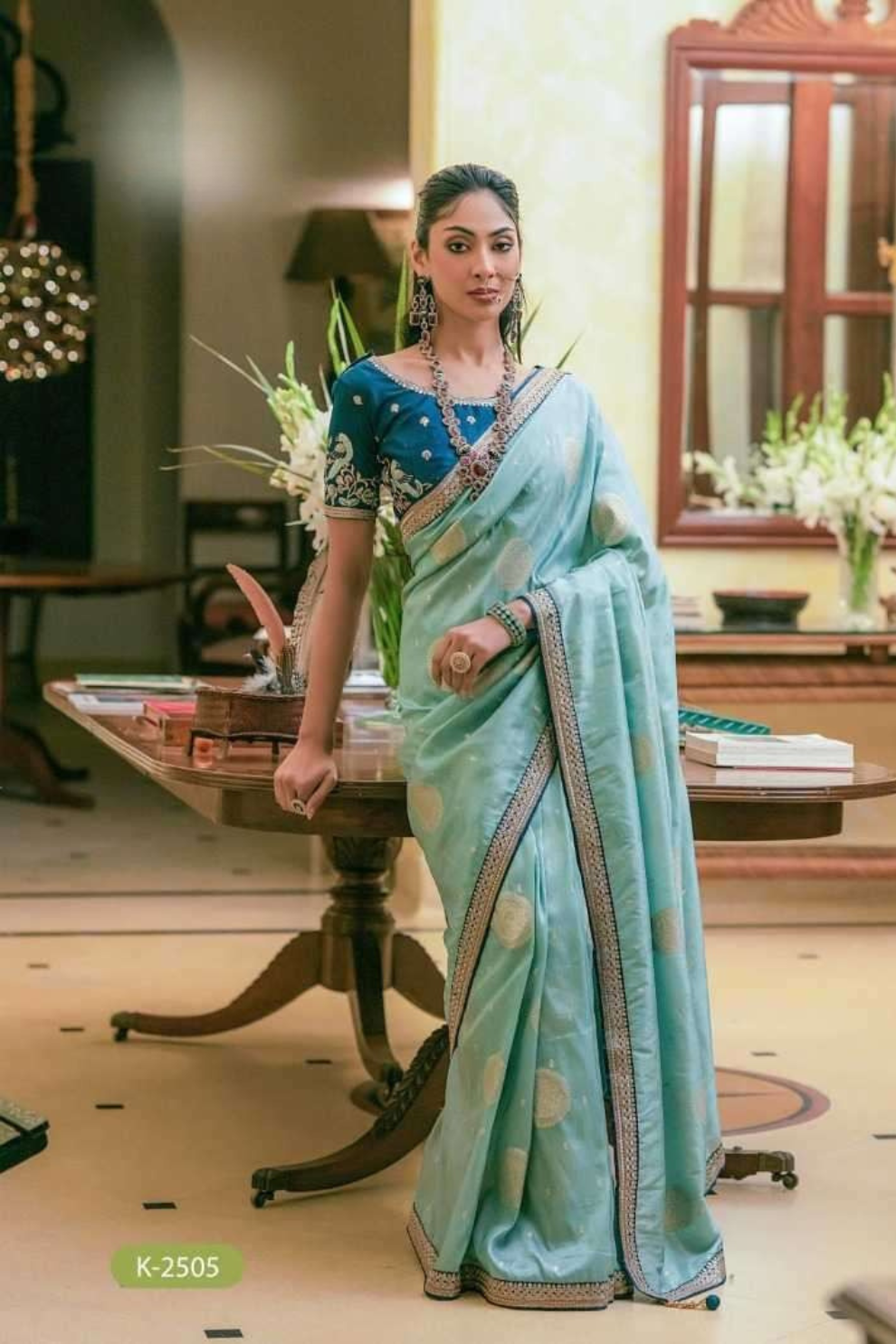 Pure Dola Silk Saree with Beautiful Lace Border - LaVante Fashion