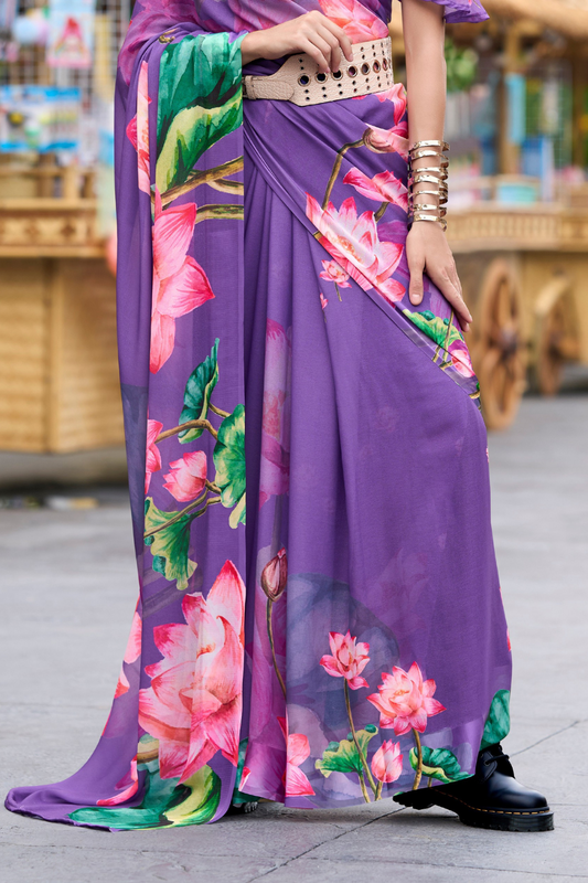 Lavante_Fashion_Pure_Georgette_Saree_With_Exclusive_Print_2 - LaVante Fashion