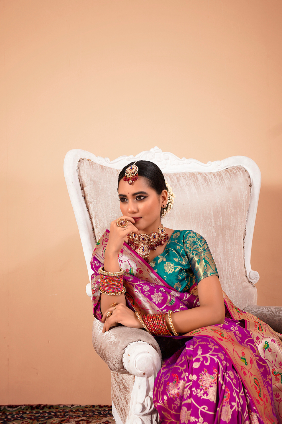 Elegant Pure Paithani Silk Woven with Timeless Zari