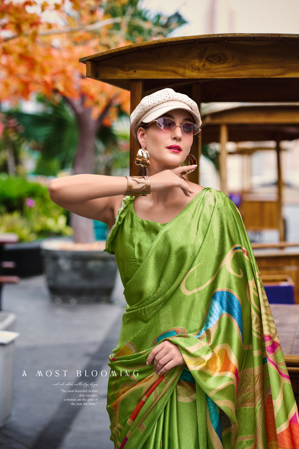 Pure Satin Shine with Signature Digital Prints Grace with a Twist - LaVante Fashion