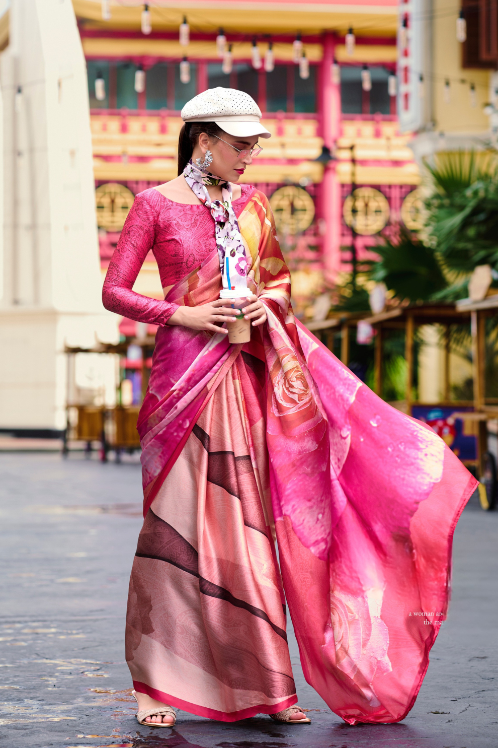Pure Satin Shine with Signature Digital Prints Grace with a Twist - LaVante Fashion