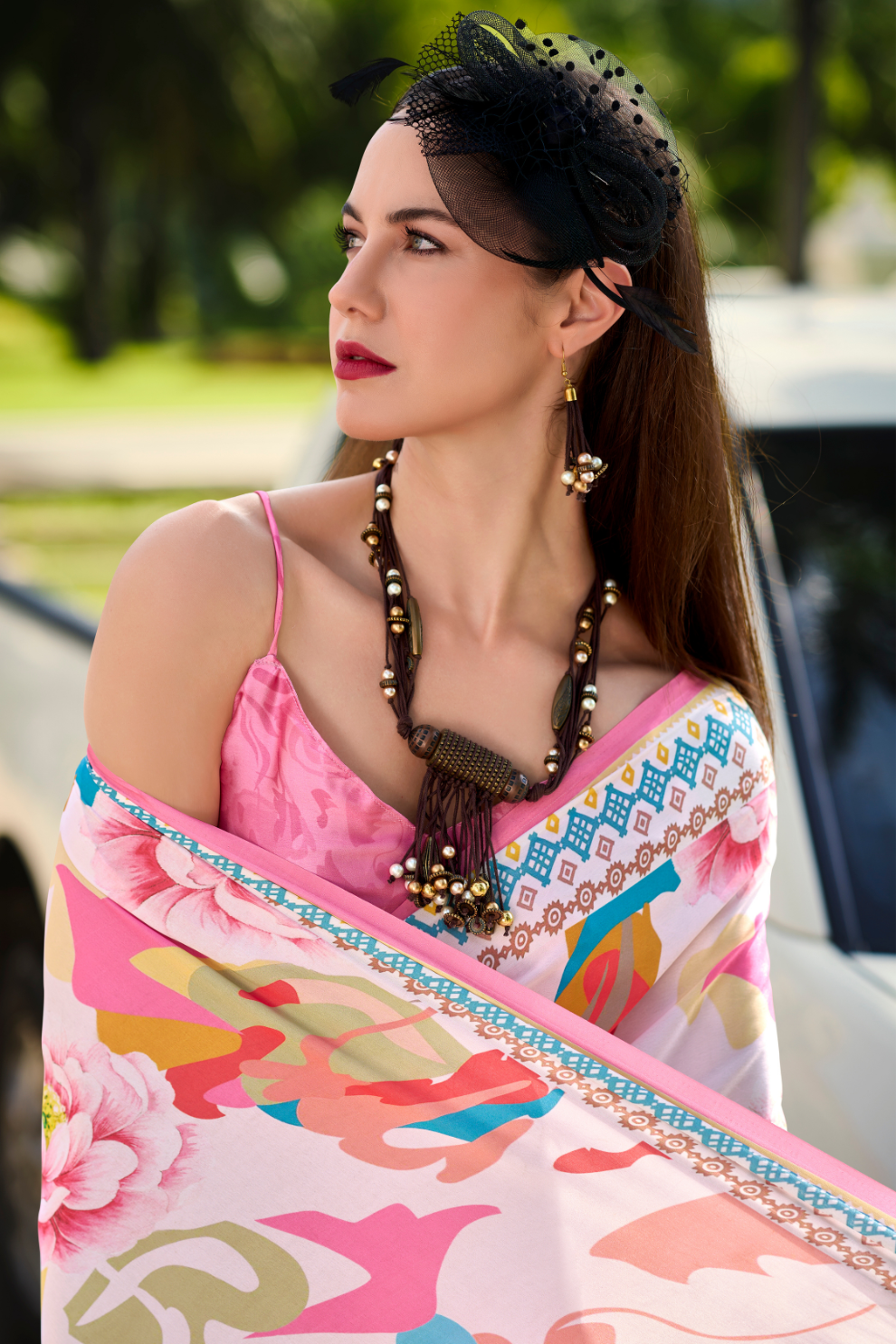 Pure Satin Shine with Signature Digital Prints Grace with a Twist - LaVante Fashion