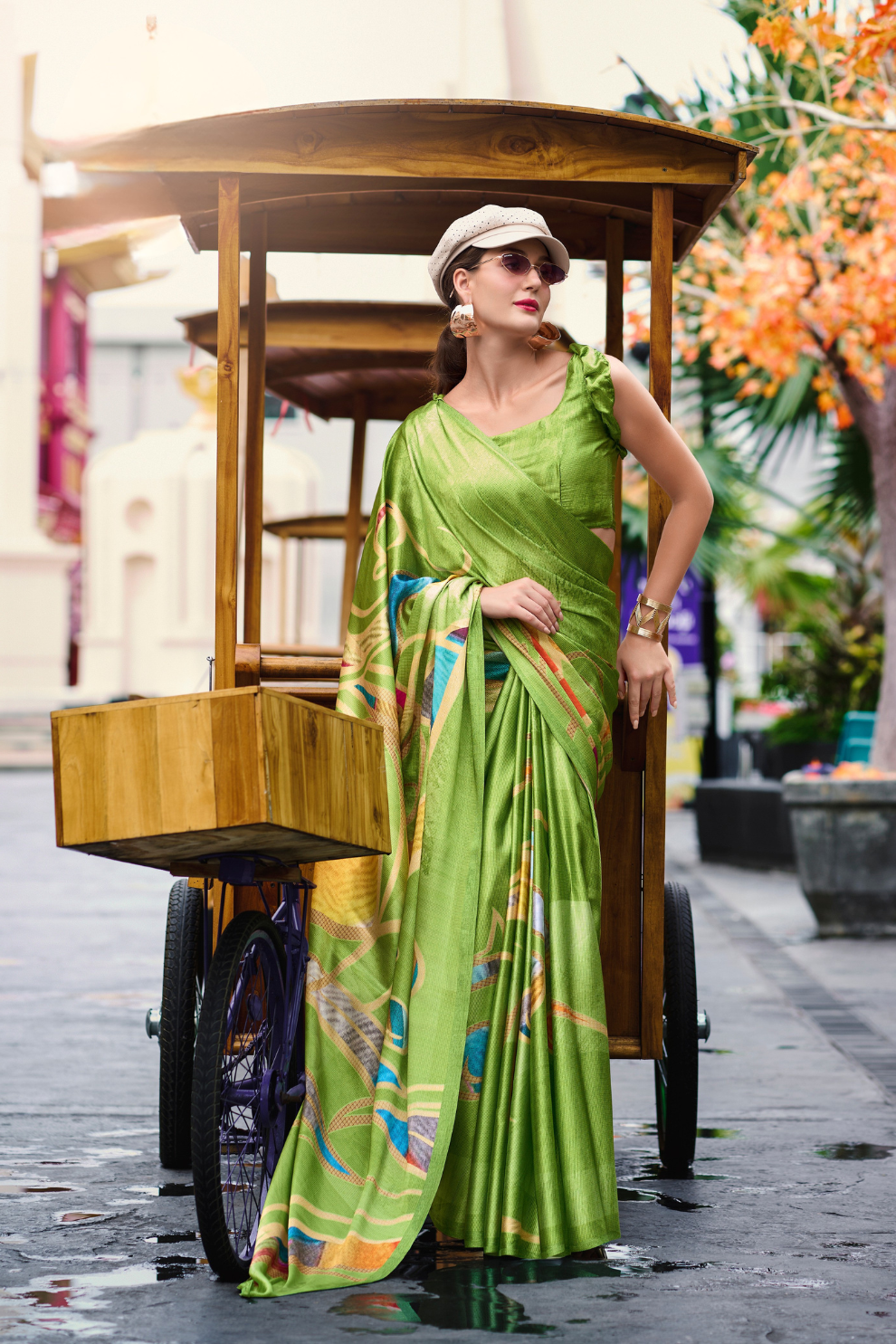 Pure Satin Shine with Signature Digital Prints Grace with a Twist - LaVante Fashion