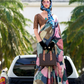 Pure Satin Shine with Signature Digital Prints Grace with a Twist - LaVante Fashion