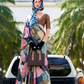 Pure Satin Shine with Signature Digital Prints Grace with a Twist - LaVante Fashion