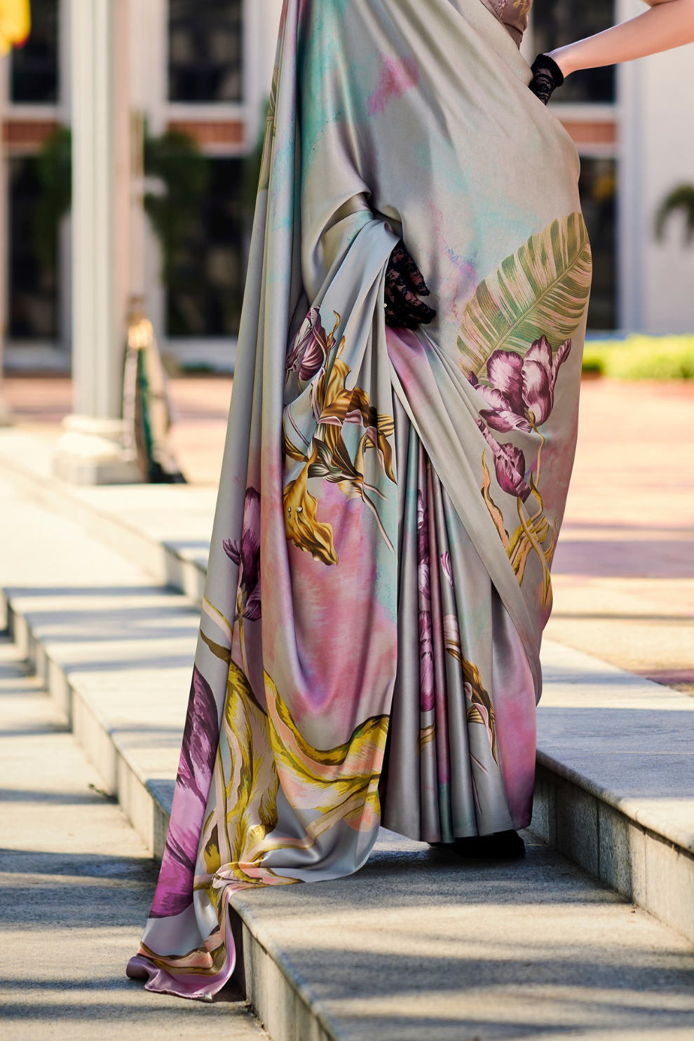 Pure Satin Shine with Signature Digital Prints Grace with a Twist - LaVante Fashion