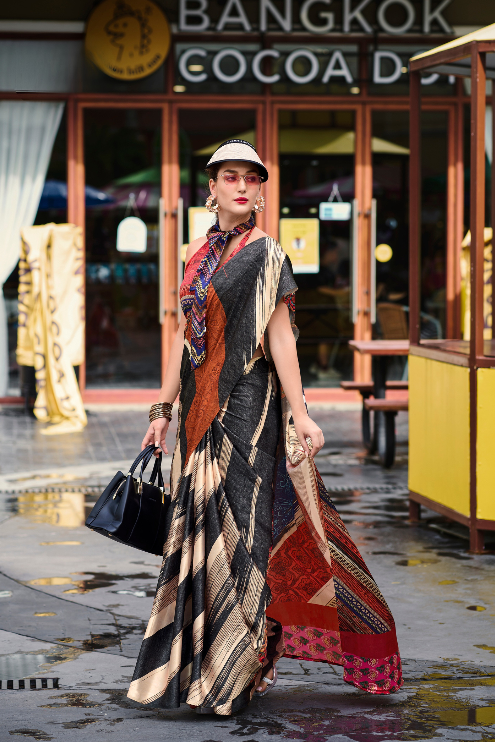 Pure Satin Shine with Signature Digital Prints Grace with a Twist - LaVante Fashion